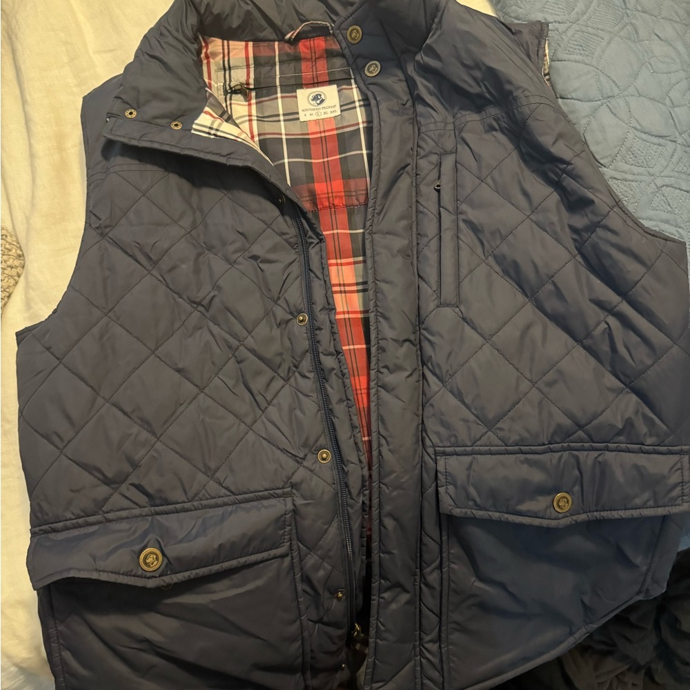 Southern Proper Blue Quilted Vest